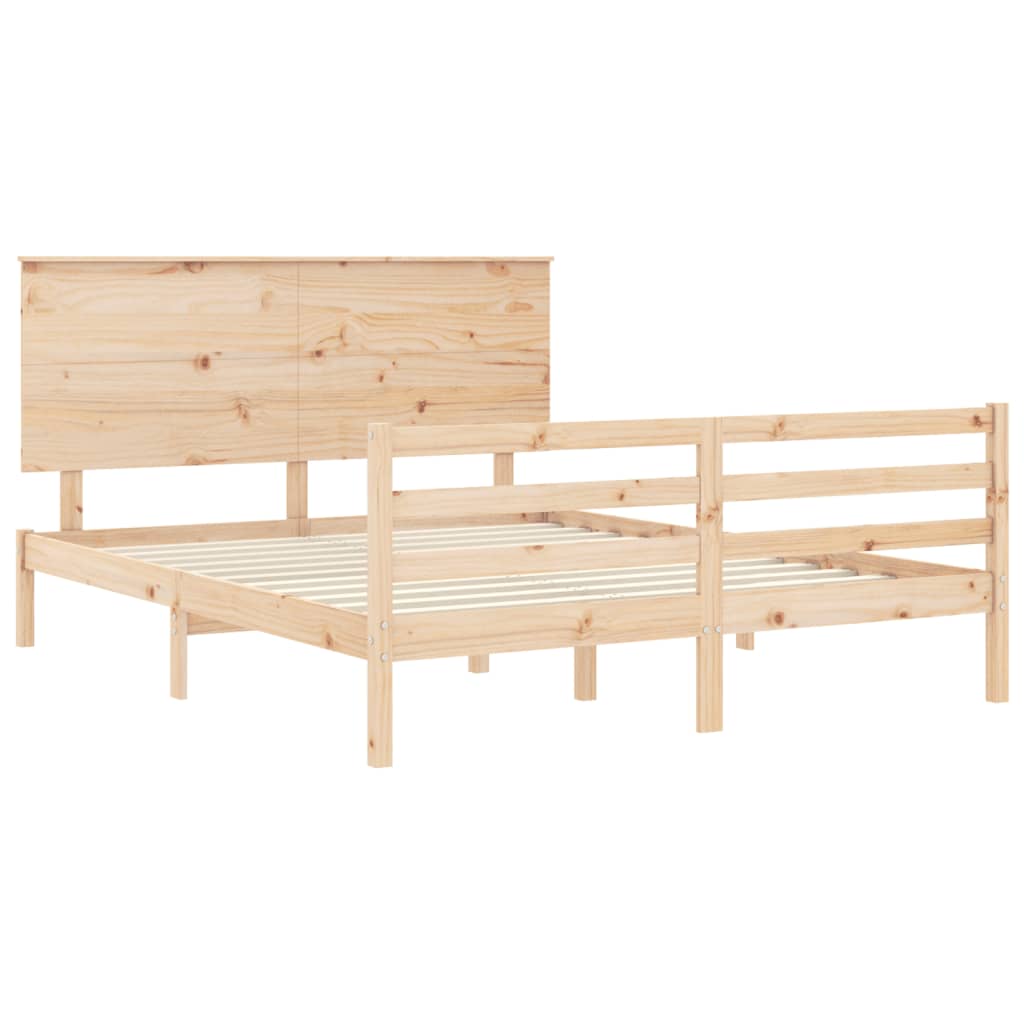 Cadre de lit sans matelas bois massif - XIOS
