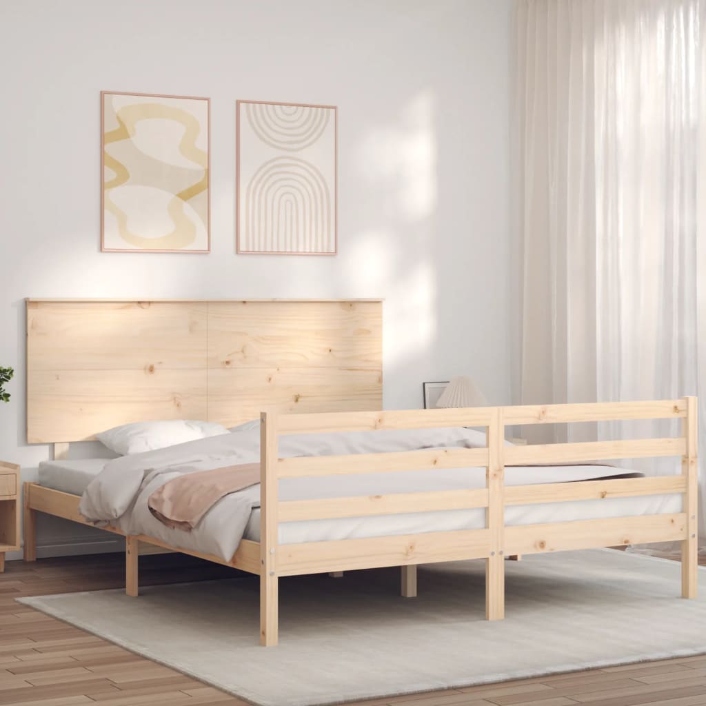 Cadre de lit sans matelas bois massif - XIOS