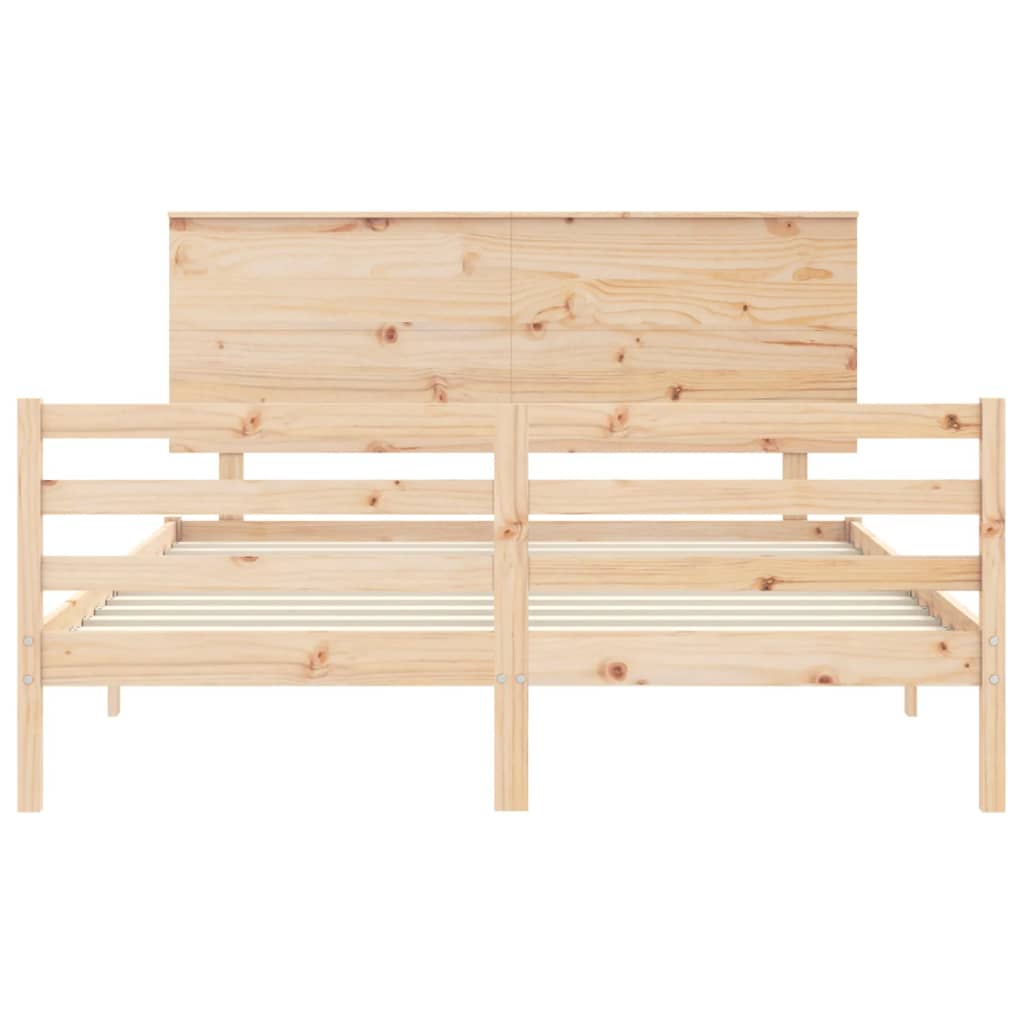 Cadre de lit sans matelas 160x200 cm bois massif - XIOS