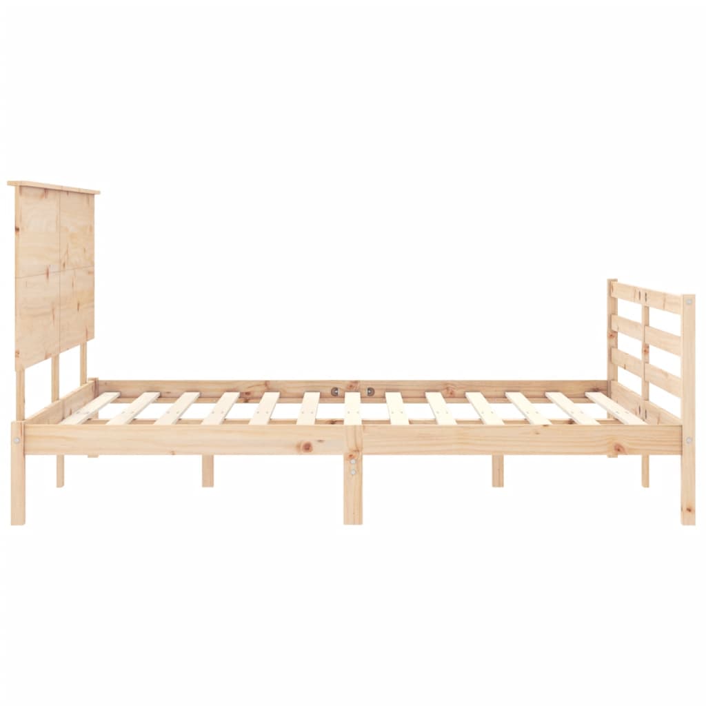 Cadre de lit sans matelas 160x200 cm bois massif - XIOS