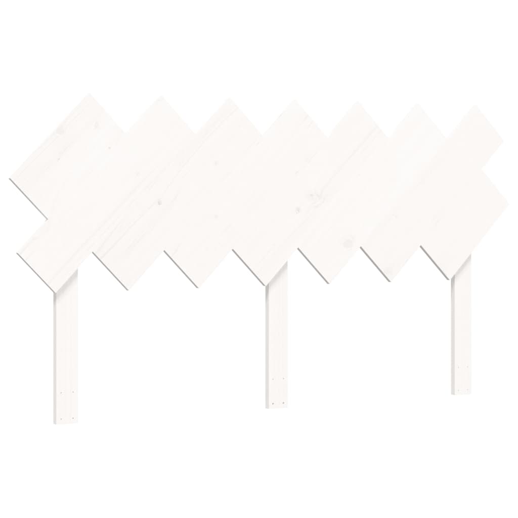 Cadre de lit sans matelas blanc 140x190 cm bois massif - XIOS