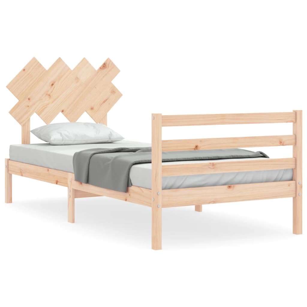 Cadre de lit sans matelas 90x200 cm bois massif - XIOS