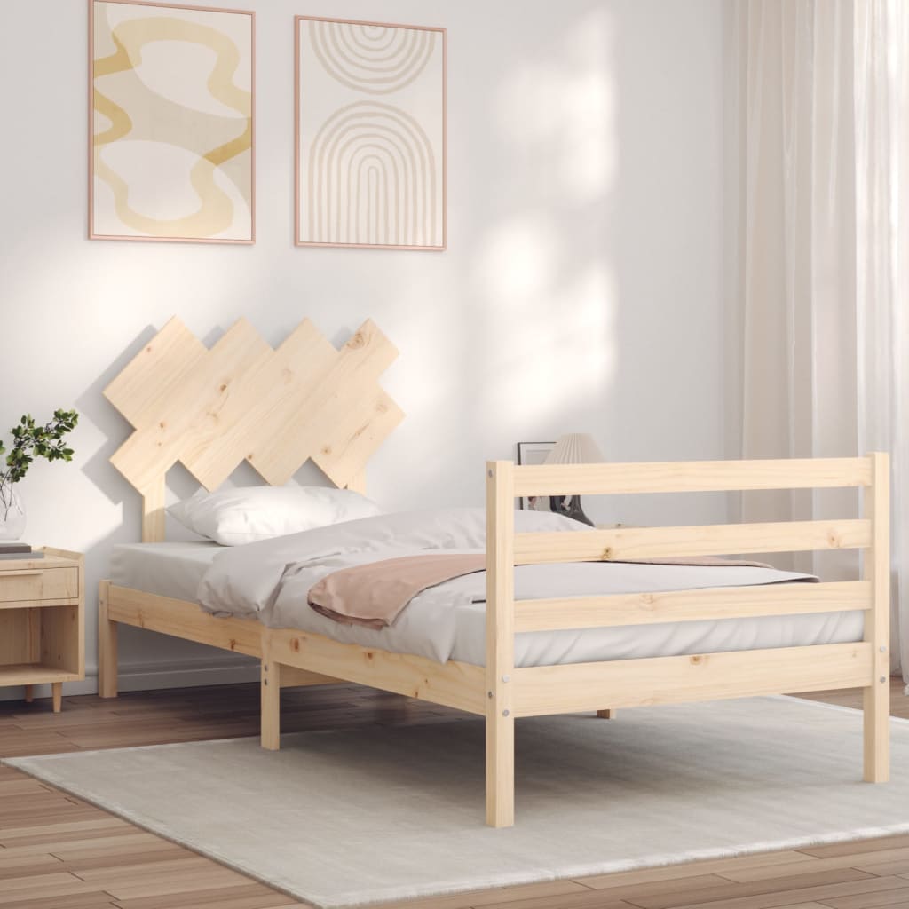 Cadre de lit sans matelas 90x200 cm bois massif - XIOS