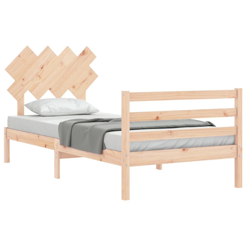 Cadre de lit sans matelas 90x200 cm bois massif - XIOS