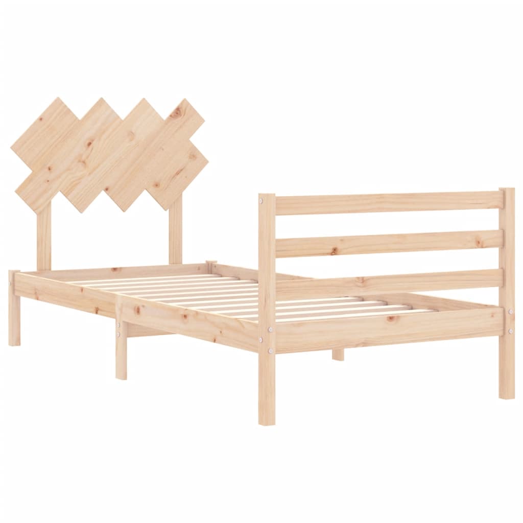 Cadre de lit sans matelas 90x200 cm bois massif - XIOS