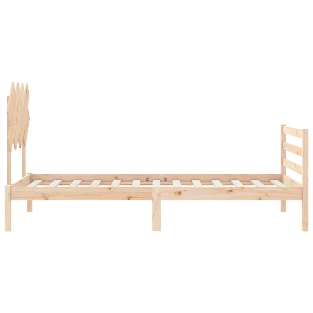 Cadre de lit sans matelas 90x200 cm bois massif - XIOS