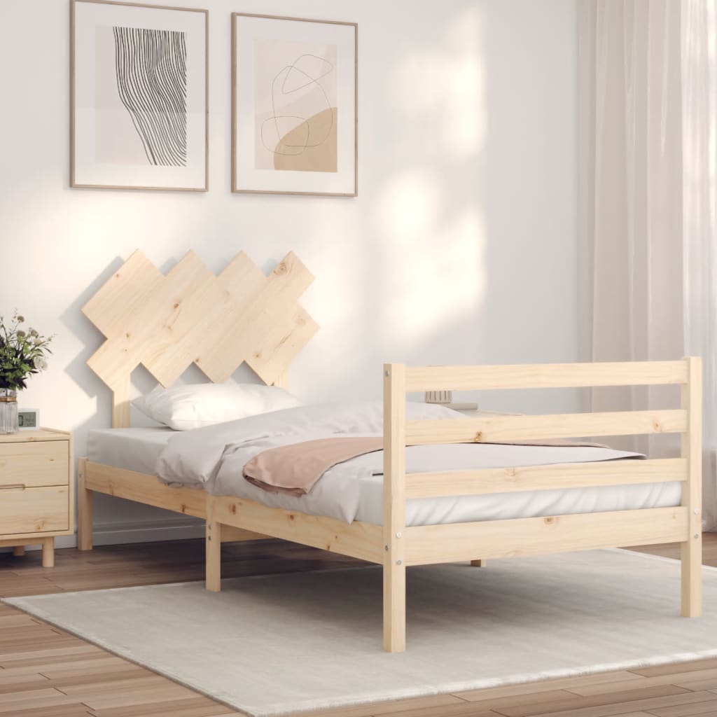 Cadre de lit sans matelas 90x200 cm bois massif - XIOS