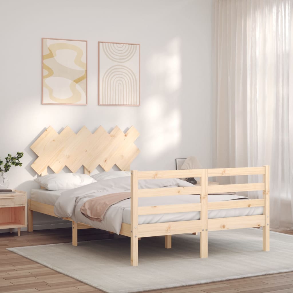 Cadre de lit sans matelas 120x200 cm bois massif - XIOS