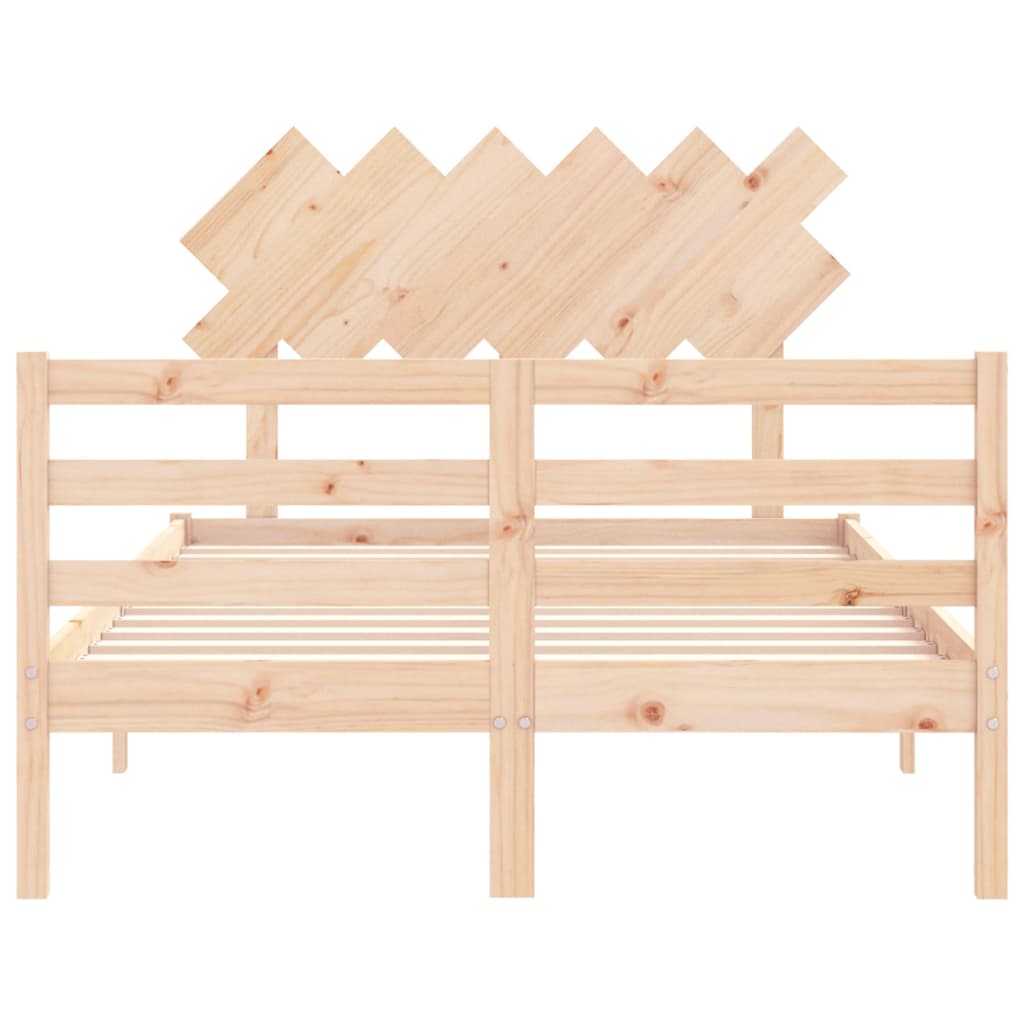 Cadre de lit sans matelas 120x200 cm bois massif - XIOS
