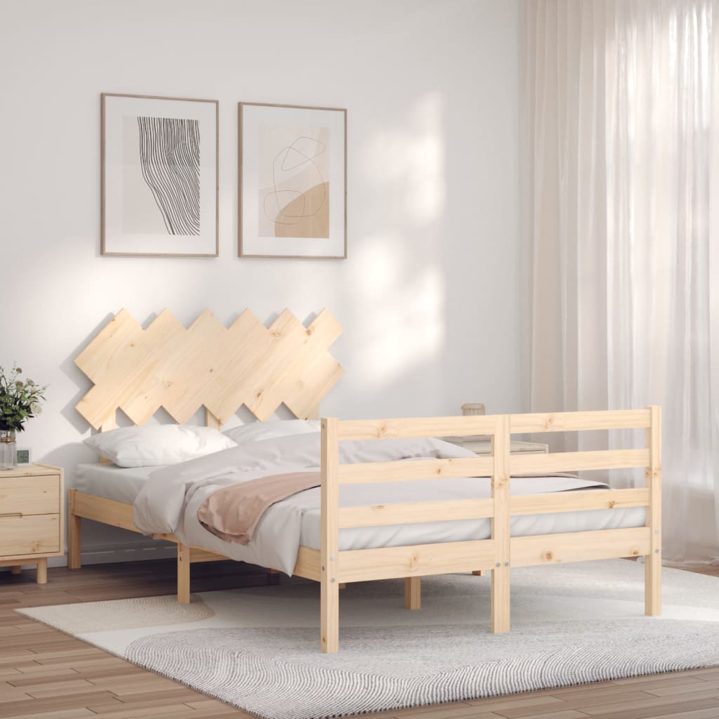 Cadre de lit sans matelas 120x200 cm bois massif - XIOS