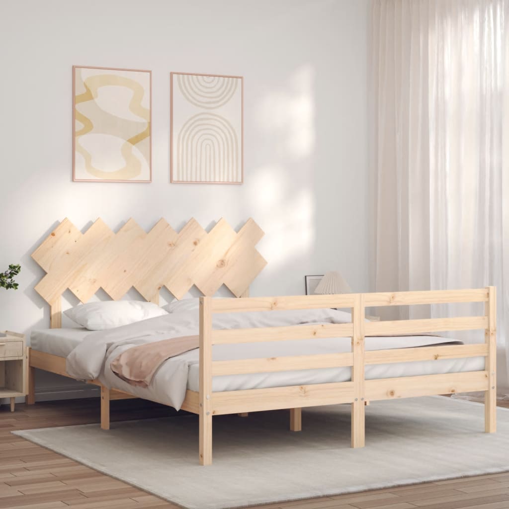 Cadre de lit sans matelas bois massif - XIOS