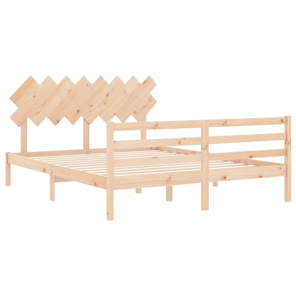 Cadre de lit sans matelas 160x200 cm bois massif - XIOS