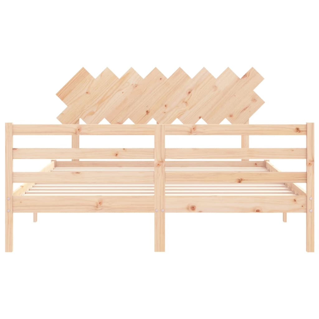 Cadre de lit sans matelas 160x200 cm bois massif - XIOS