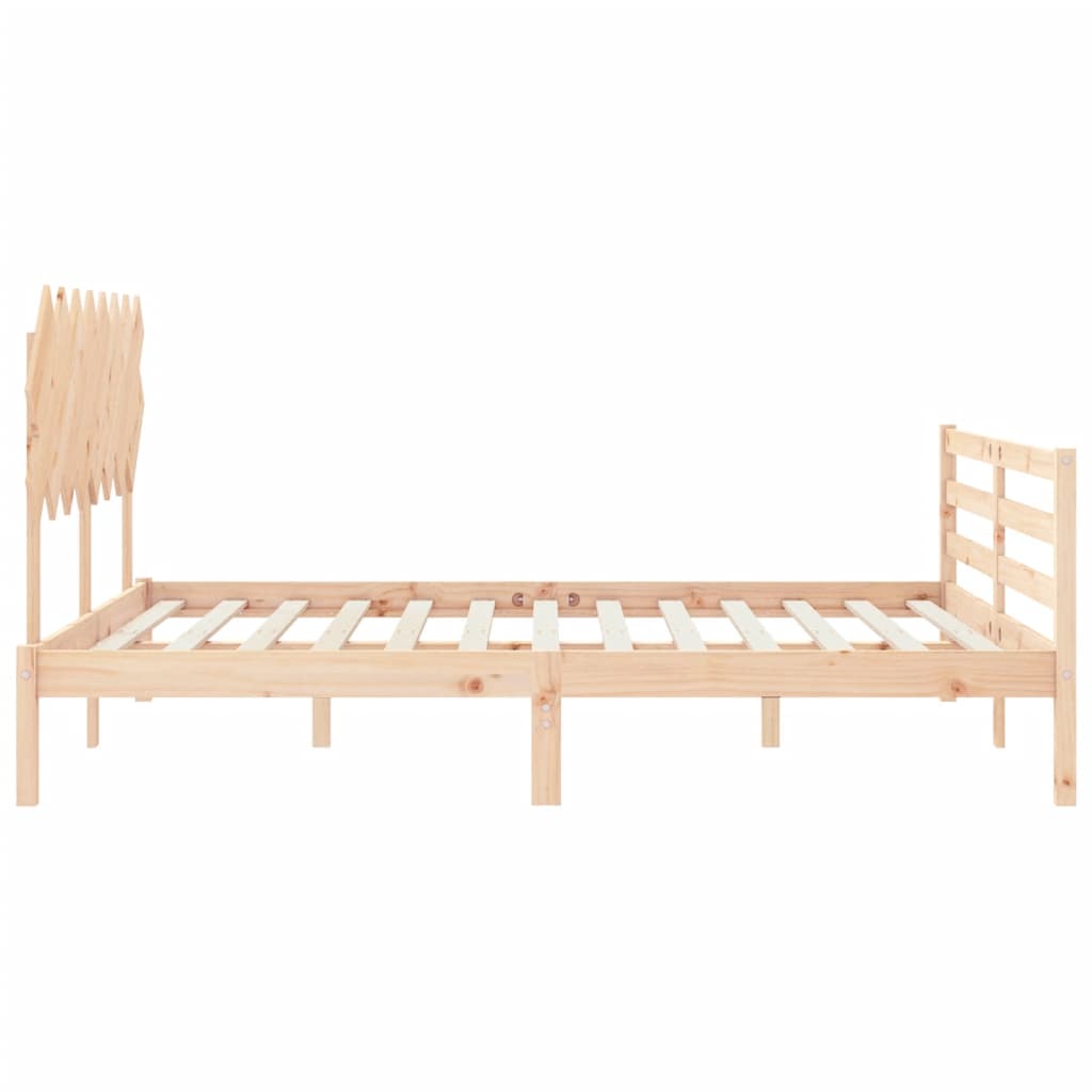 Cadre de lit sans matelas 160x200 cm bois massif - XIOS