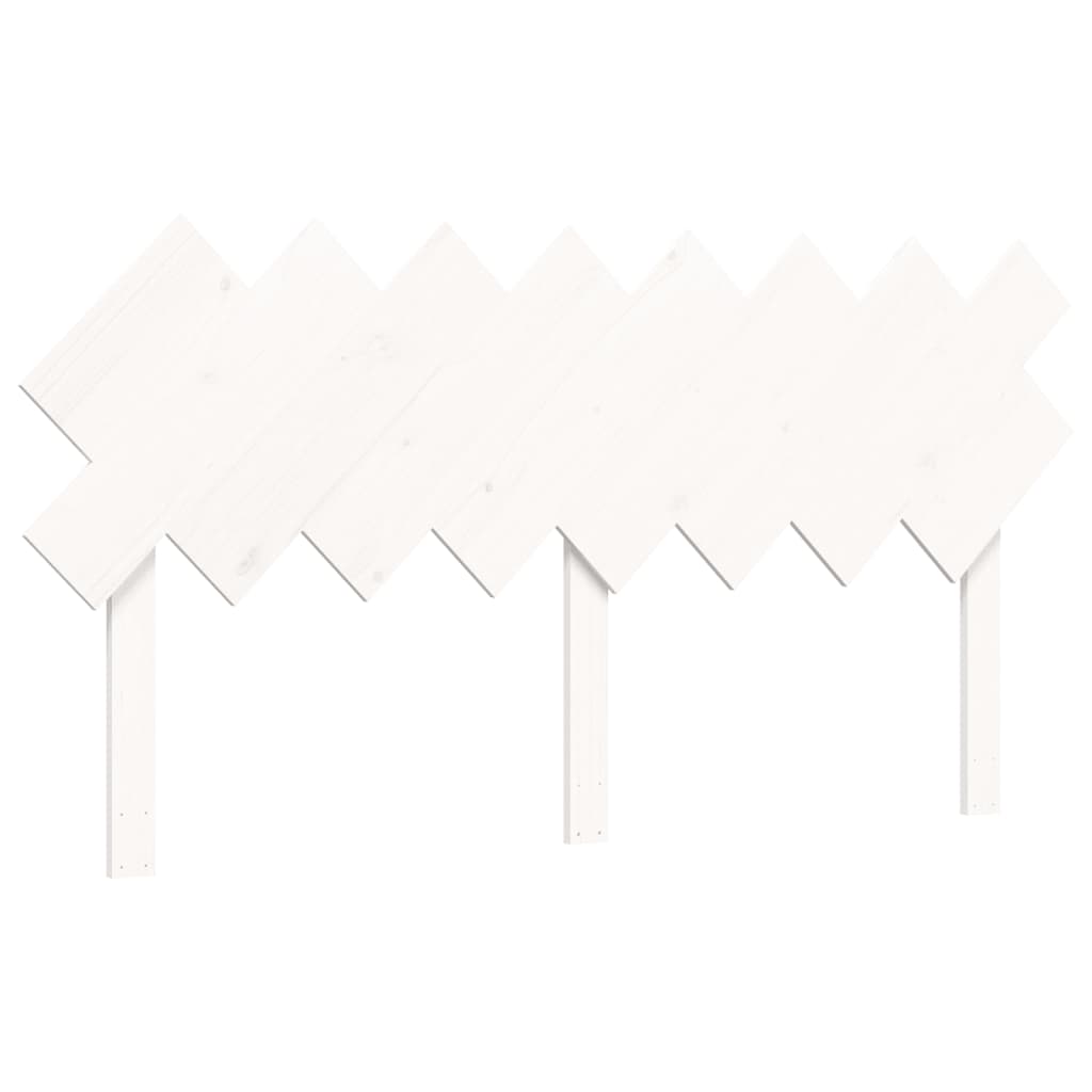 Cadre de lit sans matelas blanc 160x200 cm bois massif - XIOS