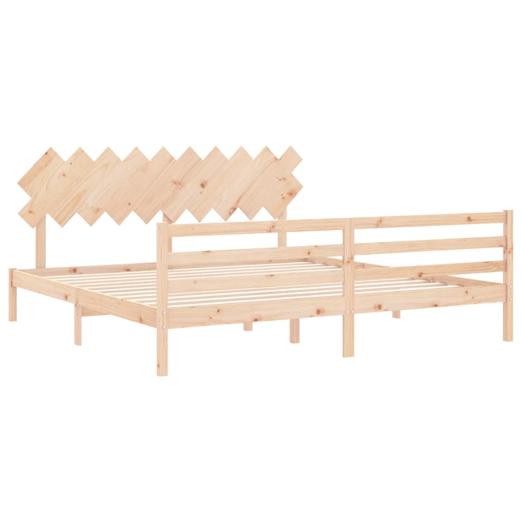 Cadre de lit sans matelas 200x200 cm bois massif - XIOS