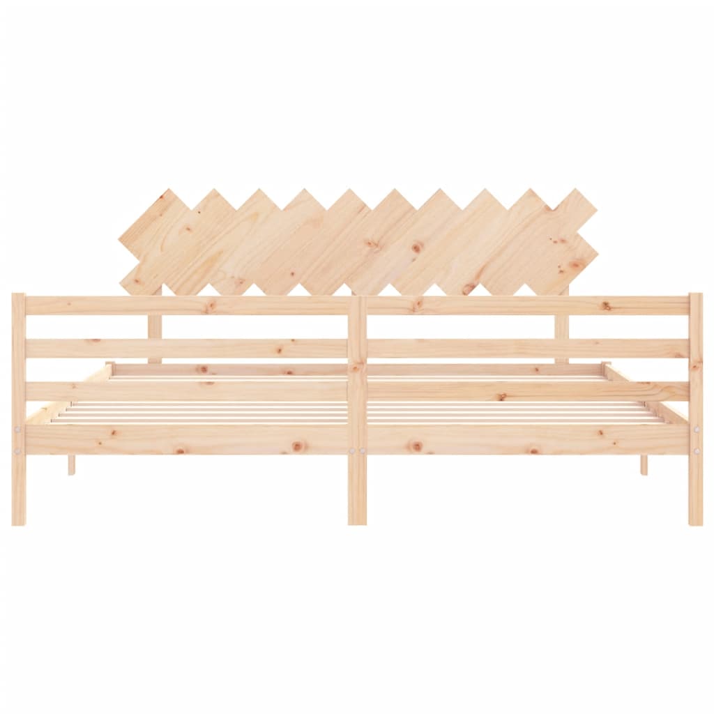 Cadre de lit sans matelas 200x200 cm bois massif - XIOS