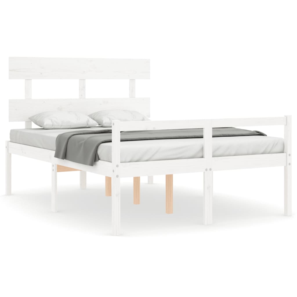 Lit pour personne âgée sans matelas blanc bois massif - XIOS