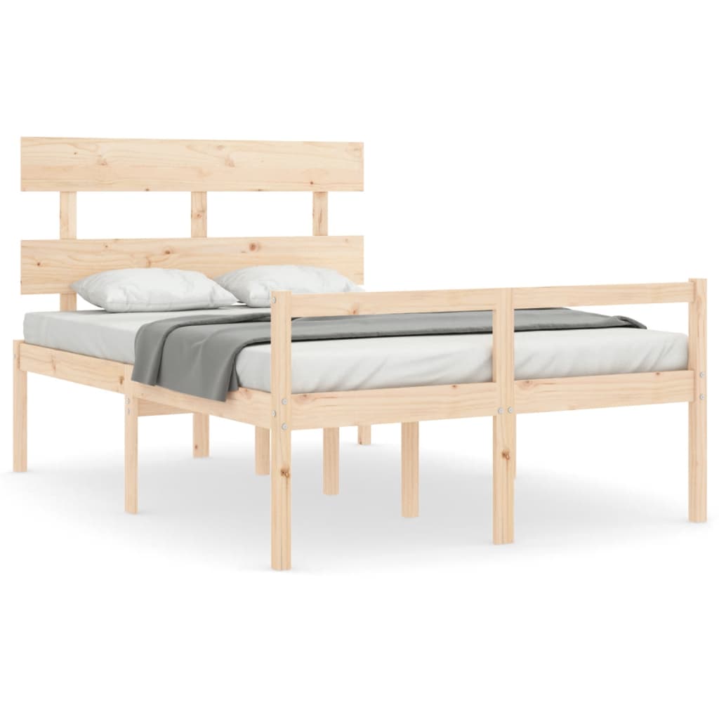 Lit pour personne âgée sans matelas 140x190 cm bois massif - XIOS