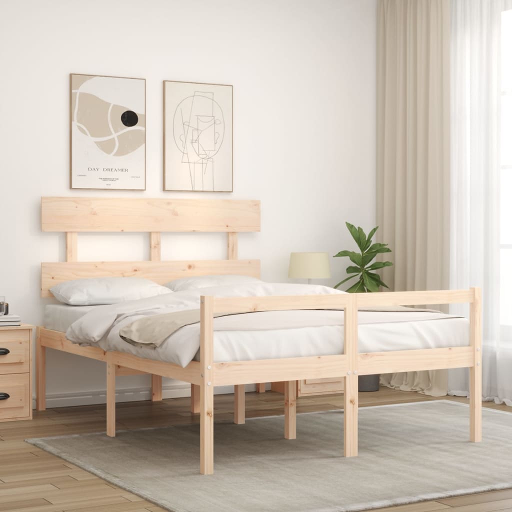 Lit pour personne âgée sans matelas 140x190 cm bois massif - XIOS