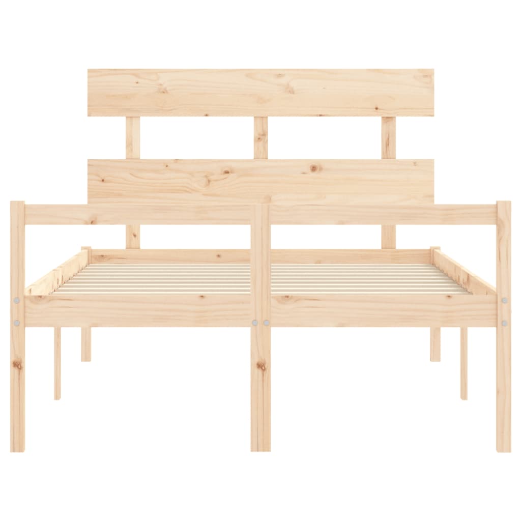 Lit pour personne âgée sans matelas 140x190 cm bois massif - XIOS