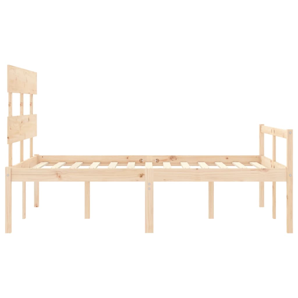 Lit pour personne âgée sans matelas 140x190 cm bois massif - XIOS