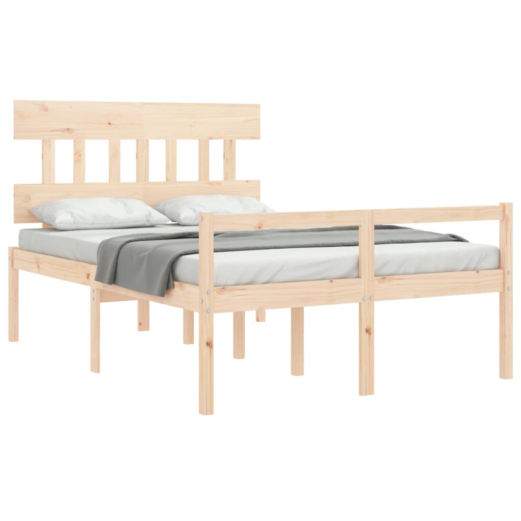 Lit pour personne âgée sans matelas 140x190 cm bois massif - XIOS