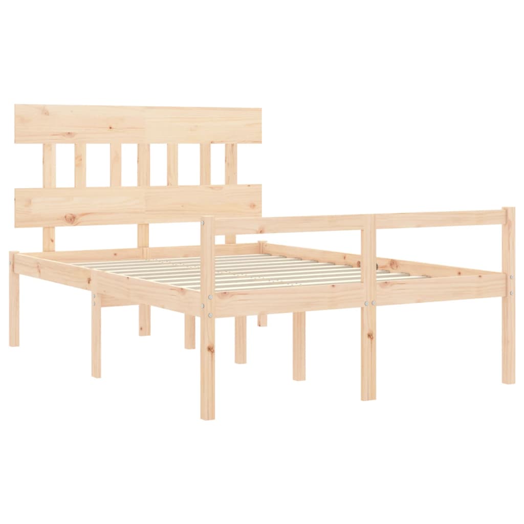 Lit pour personne âgée sans matelas 140x190 cm bois massif - XIOS