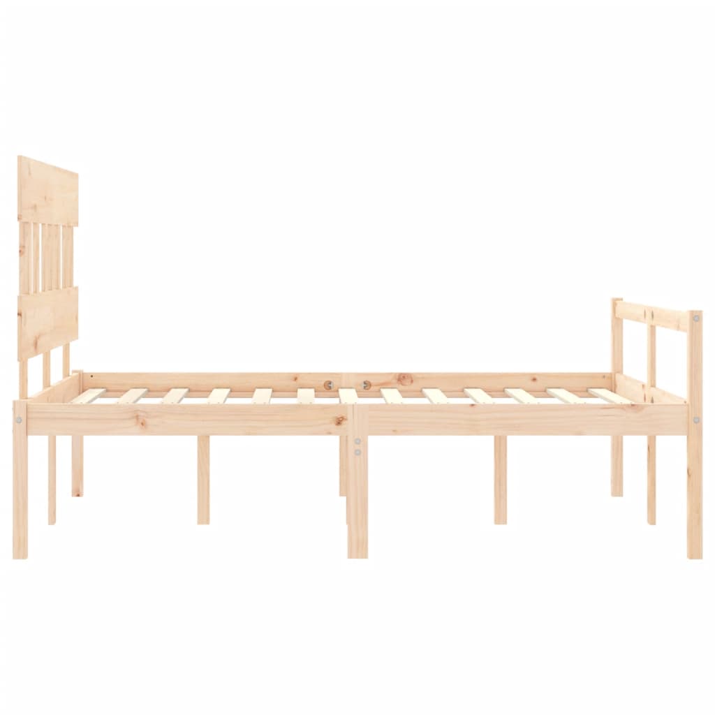 Lit pour personne âgée sans matelas 140x190 cm bois massif - XIOS