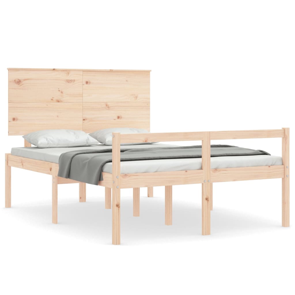Lit pour personne âgée sans matelas 140x190 cm bois massif - XIOS