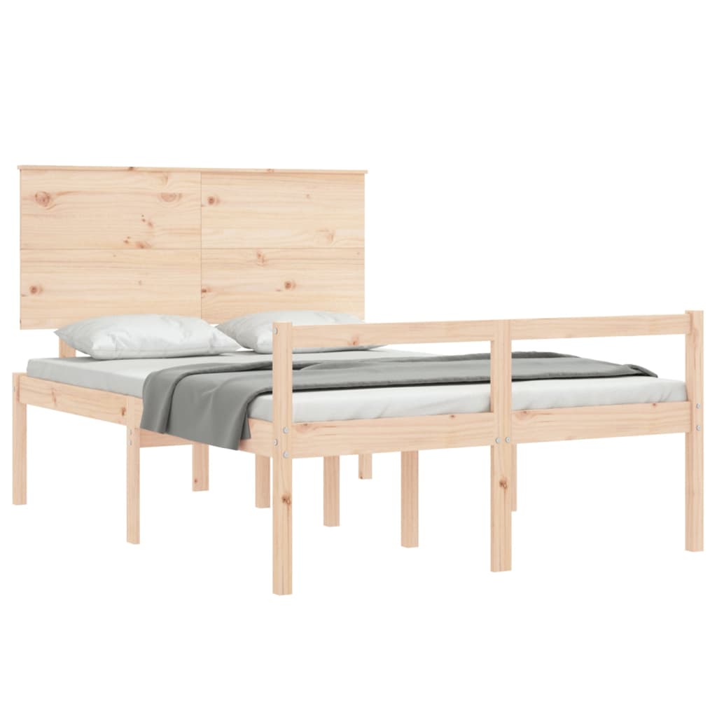 Lit pour personne âgée sans matelas 140x190 cm bois massif - XIOS