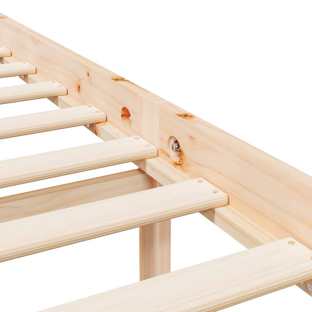 Lit pour personne âgée sans matelas 140x190 cm bois massif - XIOS