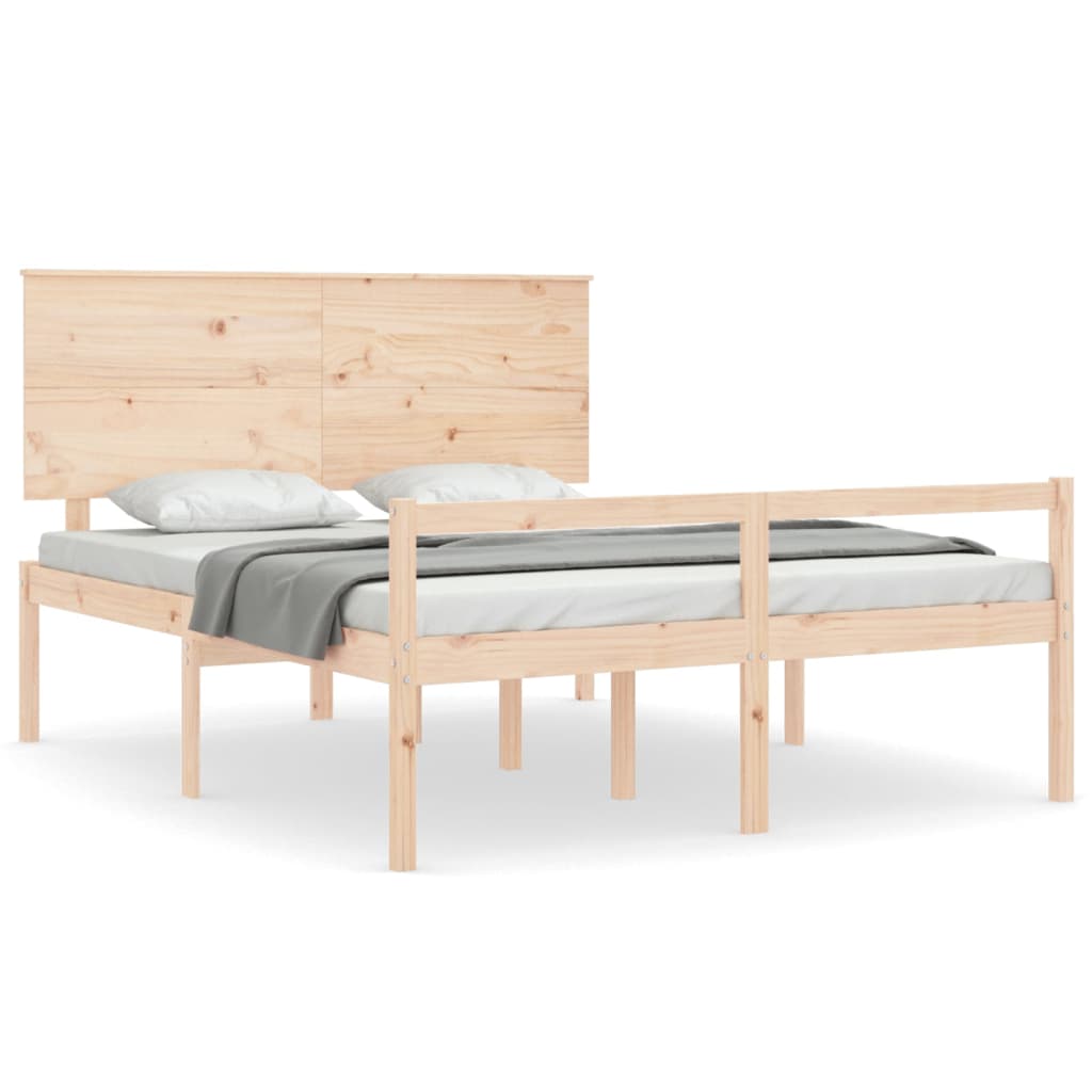 Lit pour personne âgée sans matelas 160x200 cm bois massif