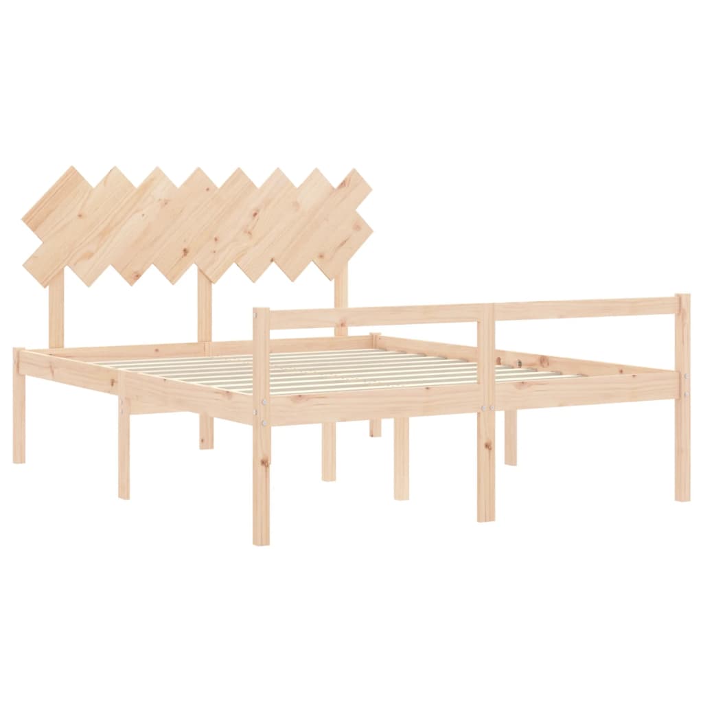 Lit pour personne âgée sans matelas 160x200 cm bois massif