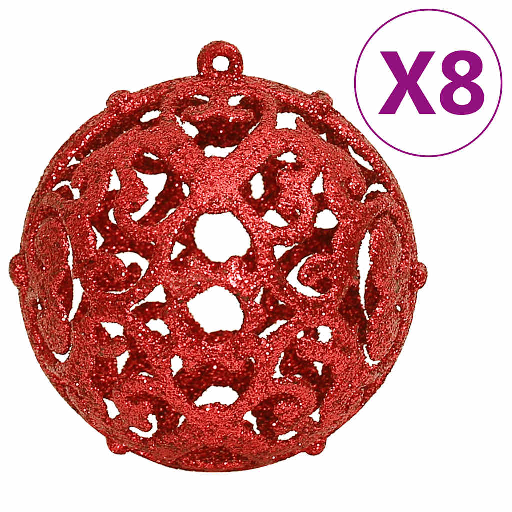 Ensemble de boules de Noël 111 pièces rouge polystyrène - XIOS