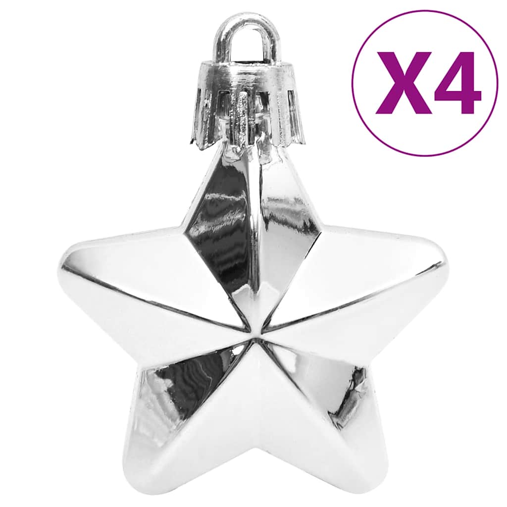 Ensemble de boules de Noël 111 pièces blanc et gris polystyrène - XIOS