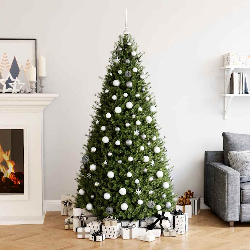 Ensemble de boules de Noël 111 pièces blanc et gris polystyrène - XIOS