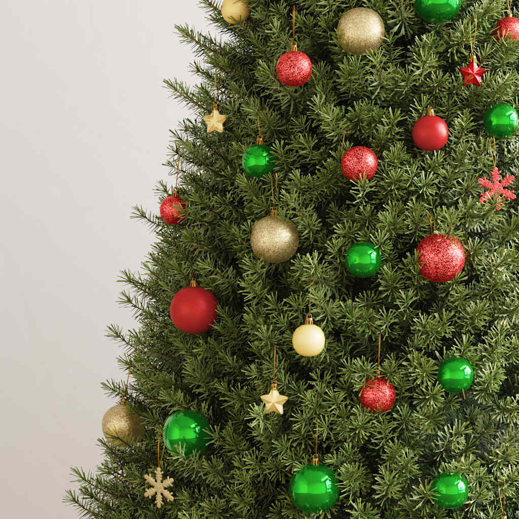 Ensemble de boules de Noël 112 pcs rouge vert doré polystyrène - XIOS