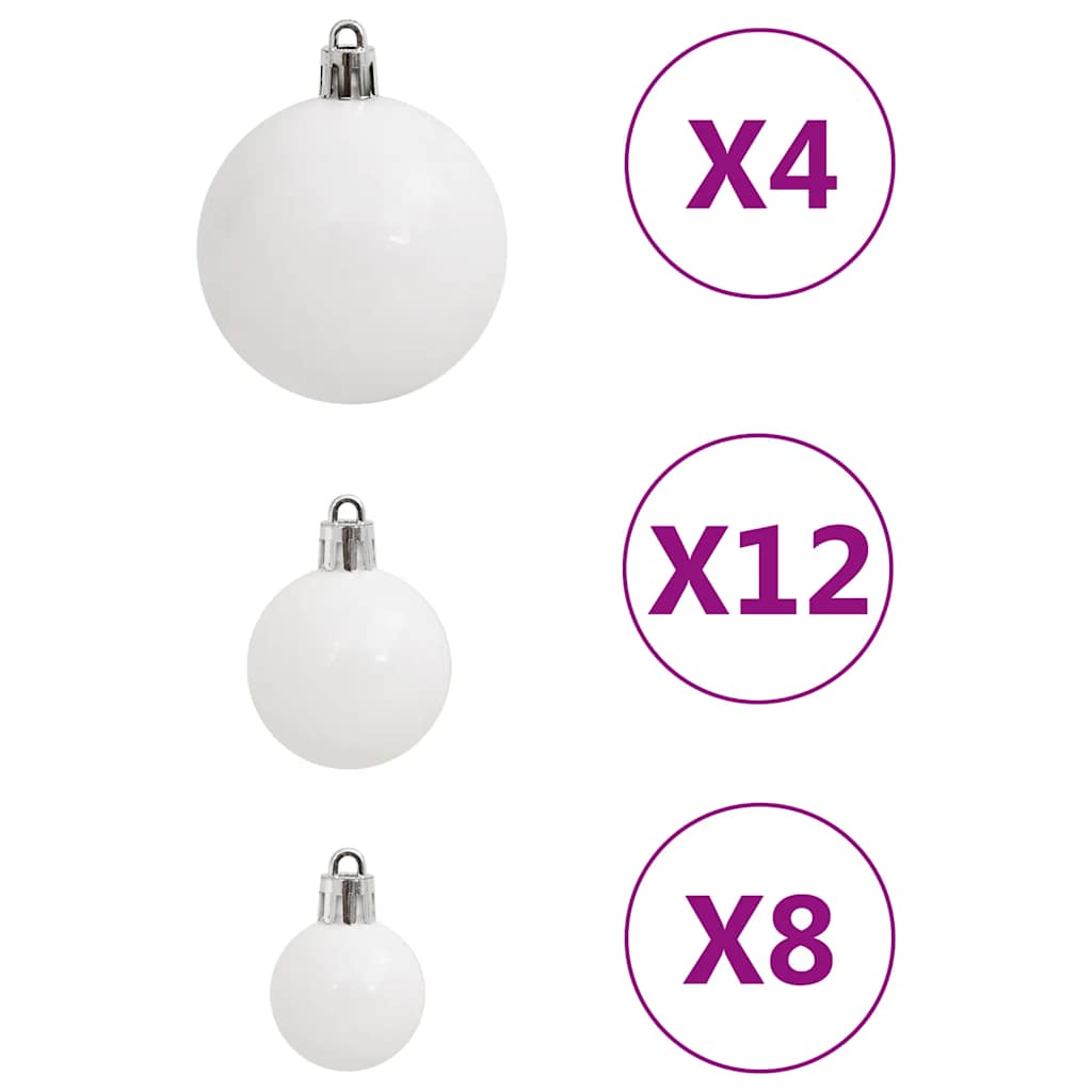 Ensemble de boules de Noël 111 pièces blanc polystyrène - XIOS