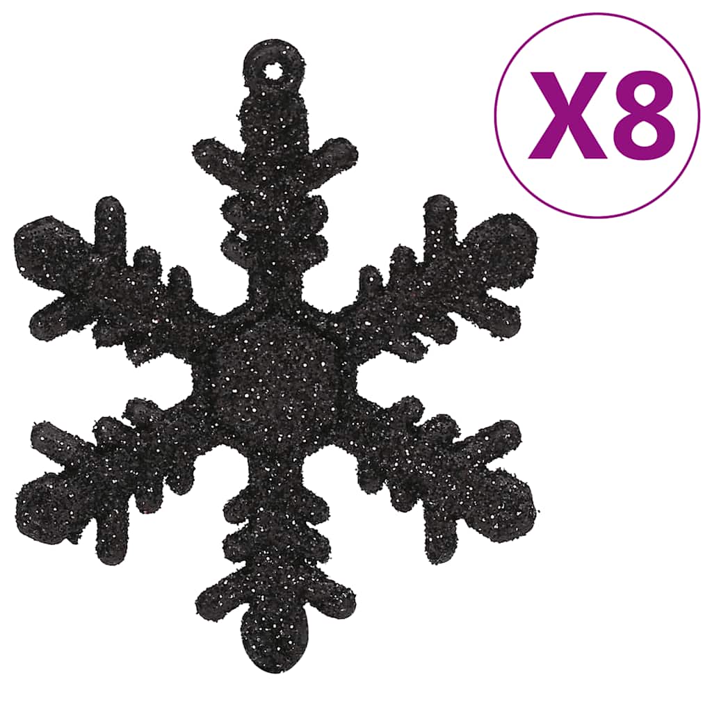 Ensemble de boules de Noël 111 pièces noir polystyrène - XIOS