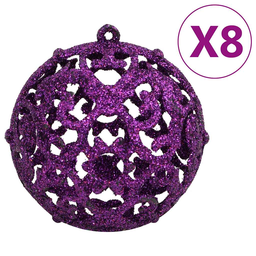 Ensemble de boules de Noël 111 pièces violet polystyrène - XIOS