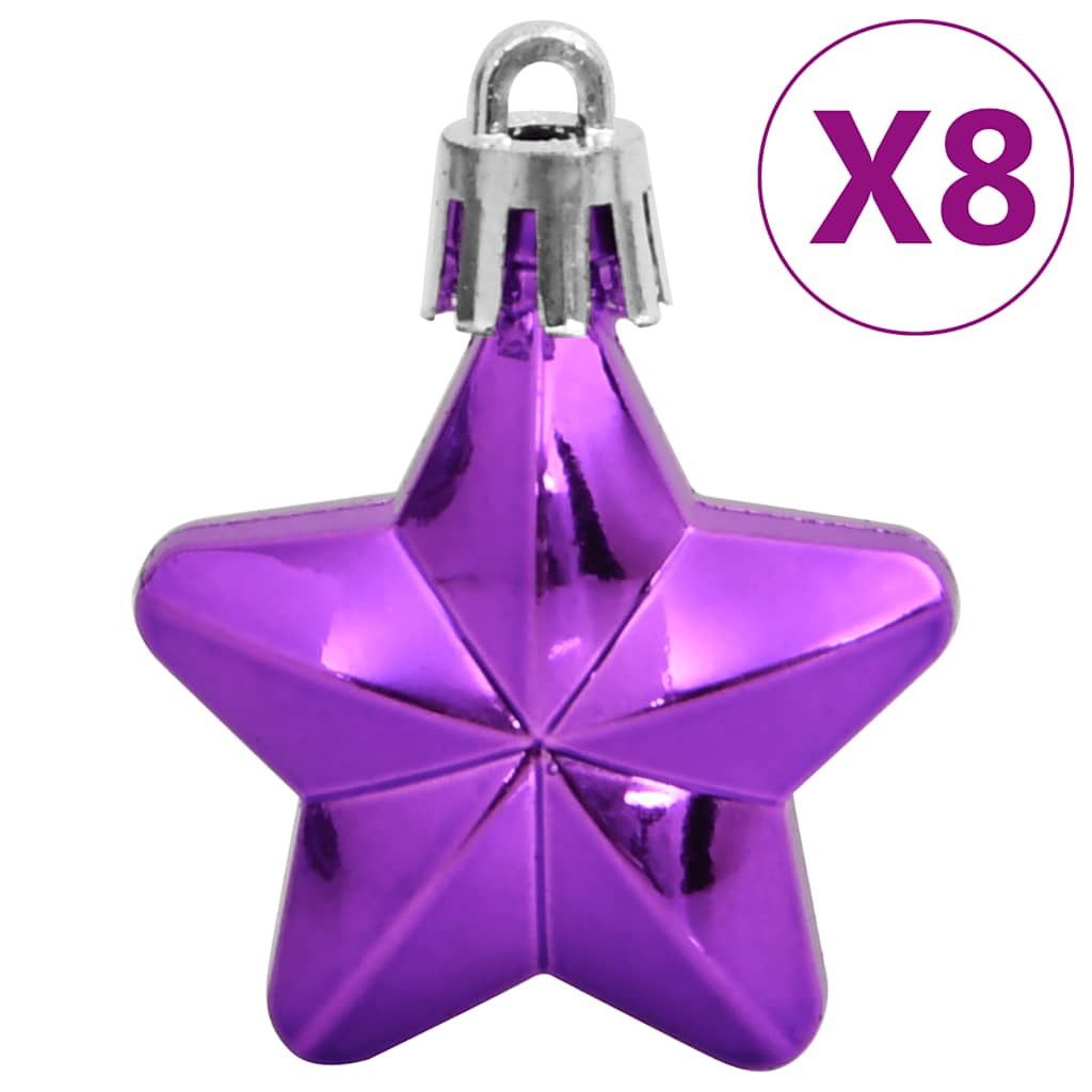 Ensemble de boules de Noël 111 pièces violet polystyrène - XIOS