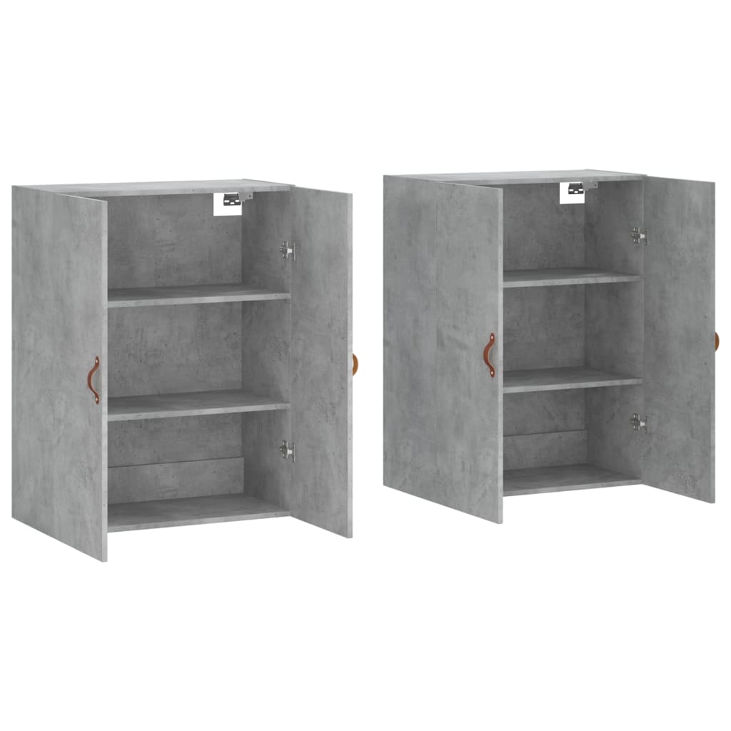 Armoires murales 2 pcs gris béton 69,5x34x90 cm - XIOS