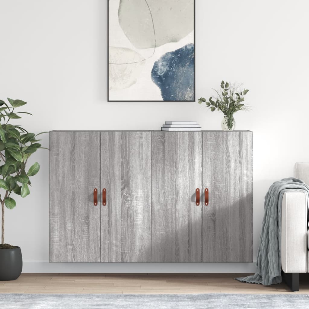 Armoires murales 2 pcs sonoma gris 69,5x34x90 cm - XIOS