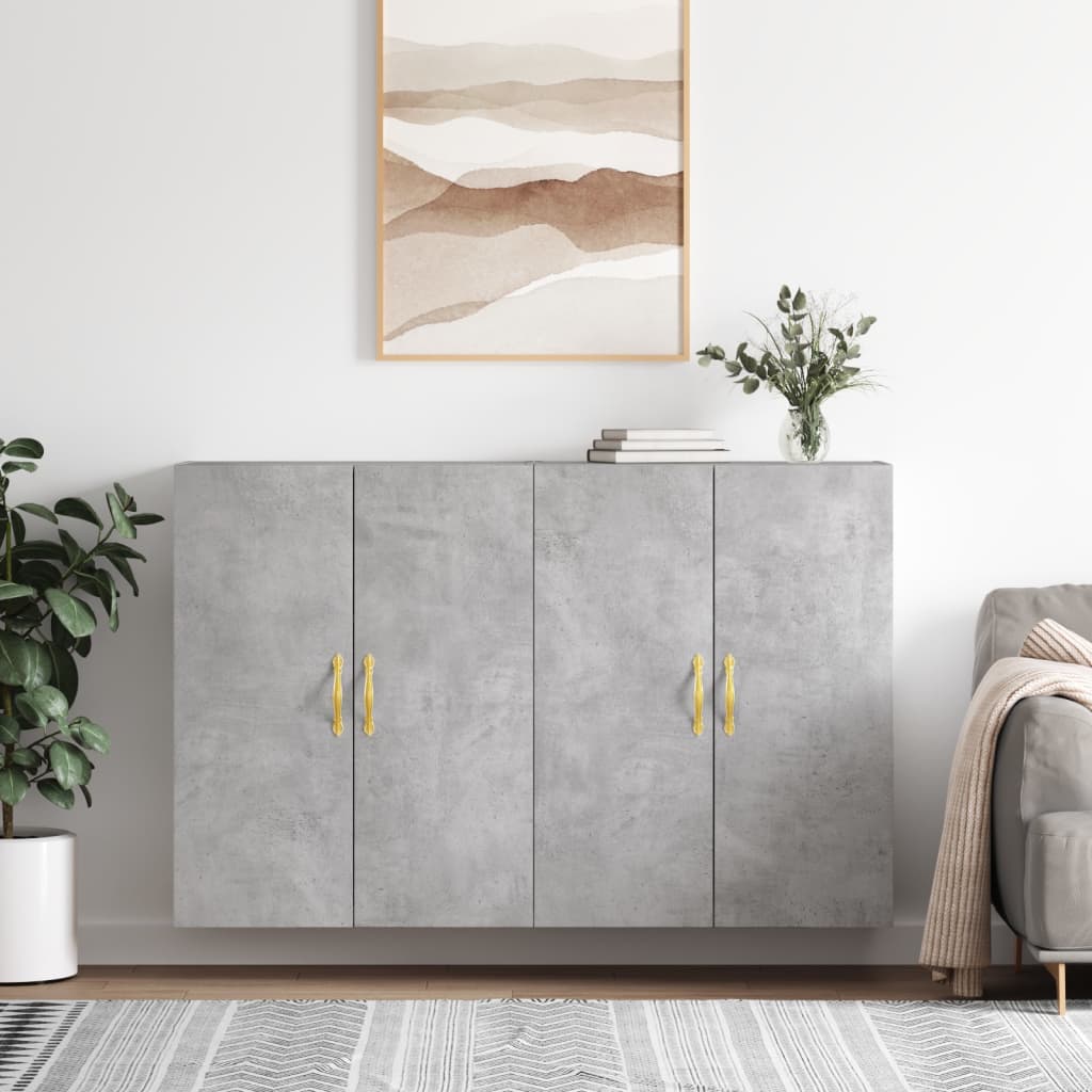 Armoires murales 2 pcs gris béton 69,5x34x90 cm - XIOS