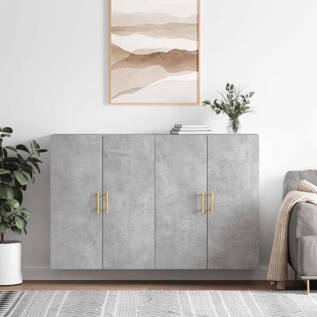 Armoires murales 2 pcs gris béton 69,5x34x90 cm - XIOS