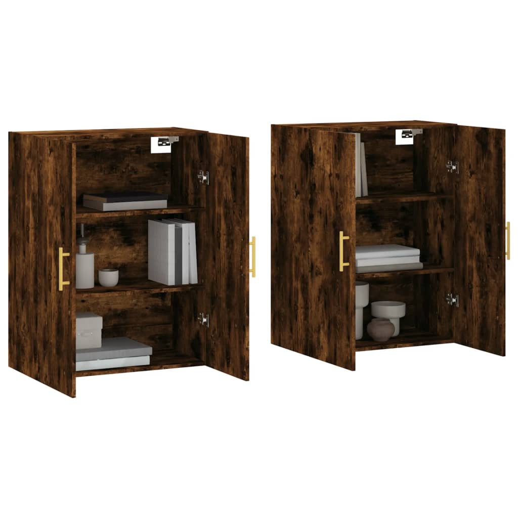 Armoires murales 2 pcs chêne fumé 69,5x34x90 cm - XIOS