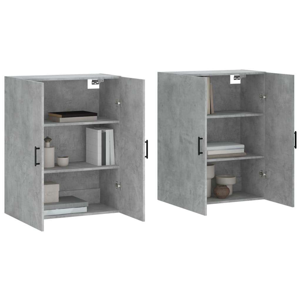 Armoires murales 2 pcs gris béton 69,5x34x90 cm - XIOS