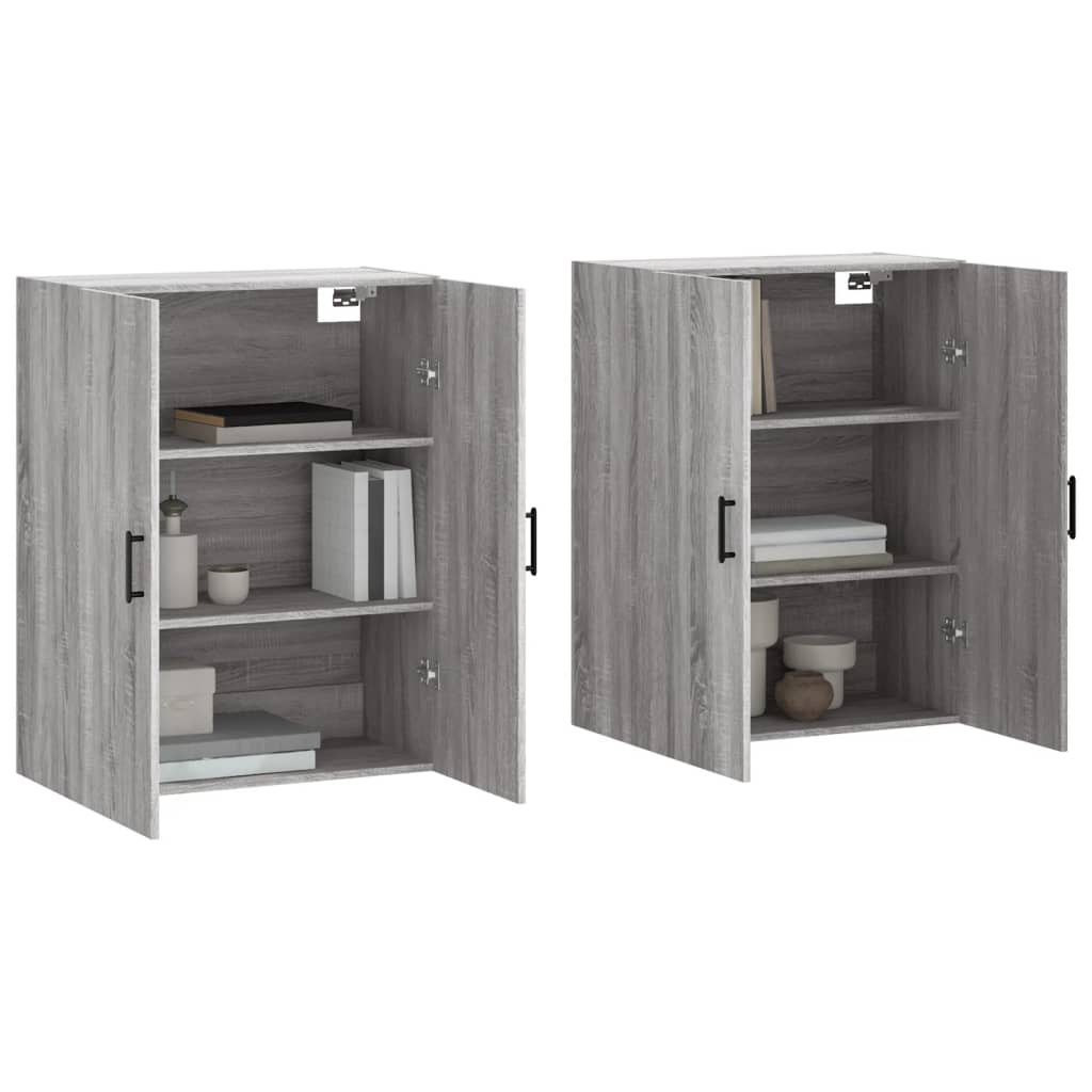 Armoires murales 2 pcs sonoma gris 69,5x34x90 cm - XIOS