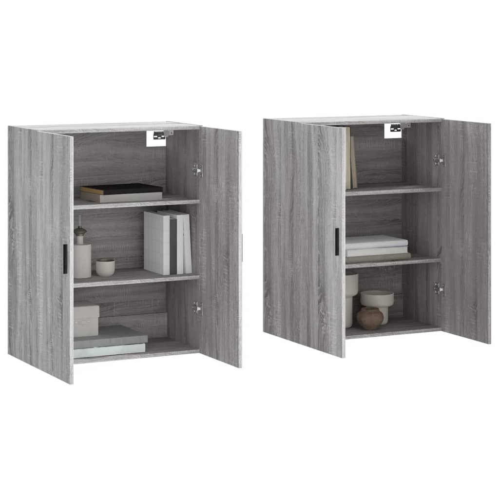 Armoires murales 2 pcs sonoma gris 69,5x34x90 cm - XIOS